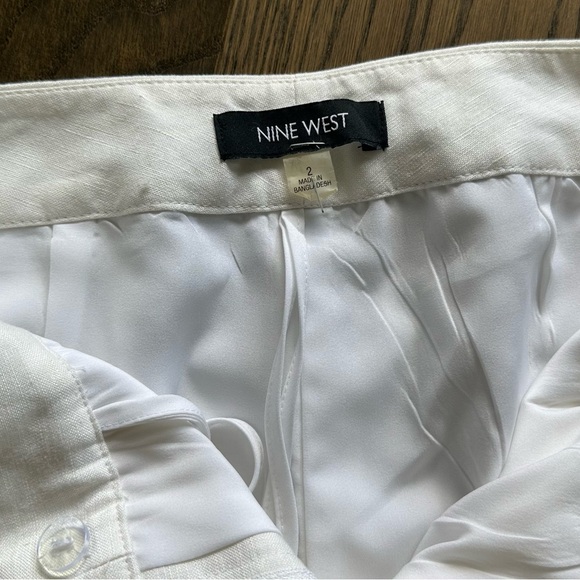 Nine West Linen Blend White Pants - Size 2 - Picture 6 of 8